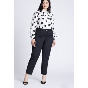 Eloquii Kady Fit Double Weave Dress Pants Navy Blue Classic Size 28R NWT